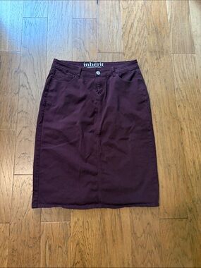 Inherit Remi Wine 29” 11/12 Pencil Skirt